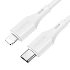 Кабель Borofone BX86 USB-C Lightning 1м, Белый