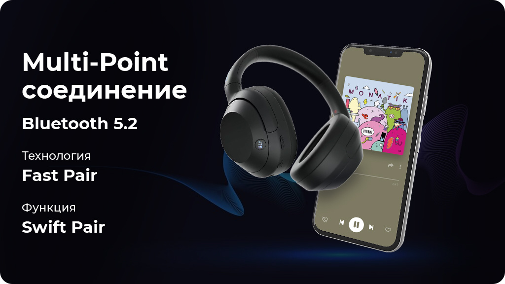 Беспроводные наушники Sony ULT Wear WH-ULT900N Серые